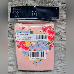 GAP 4T NWT Pink Kids Shirt with Butterfly Heart Design